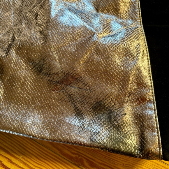 Jimmy Choo Parfums black and silver metallic large vegan leather shopper tote - Picture 7 of 8